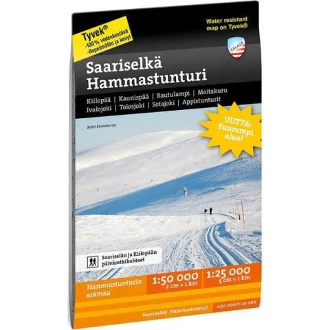 Saariselkä Hammastunturi 1:25 000/1:50 000 matkakaart