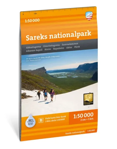 Sareks nationalpark 1:50 000 matkakaart