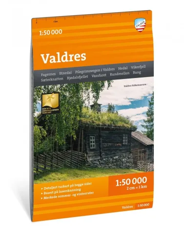 Turkart Valdres 1:50 000 matkakaart