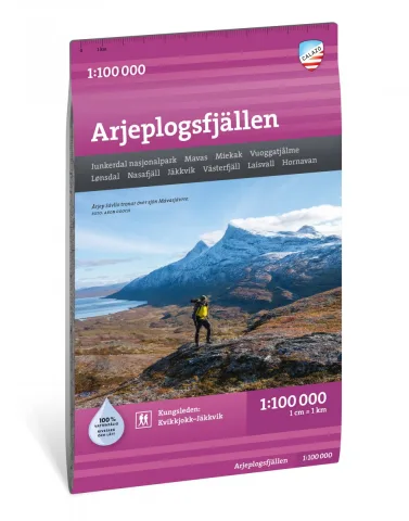 Arjeplogsfjällen 1:100 000 matkakaart