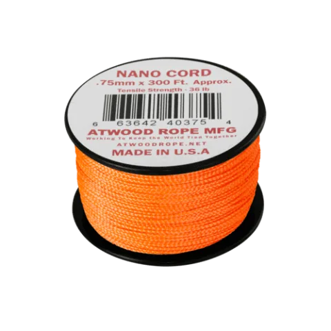 Atwood Nano Cord (300 ft) - neoonoranž