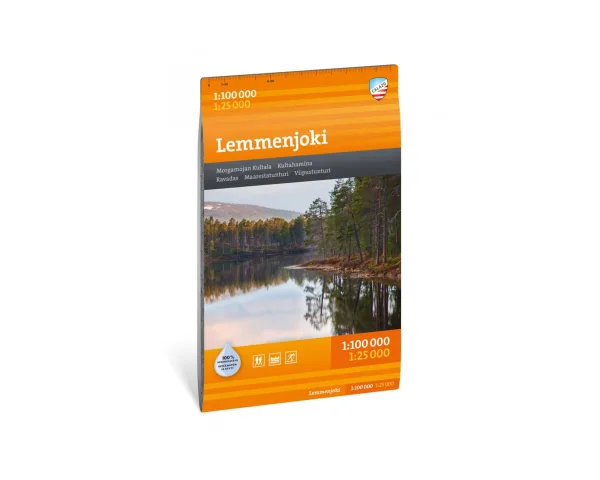 Lemmenjoki 1:25 000/1:100 000 matkakaart