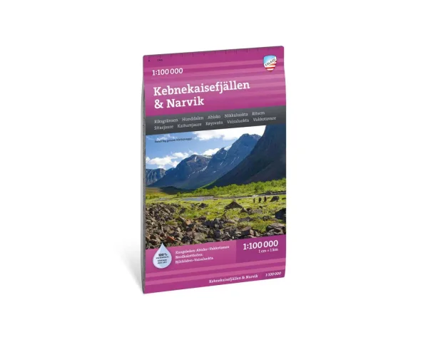 Kebnekaisefjällen & Narvik 1:100 000 matkakaart