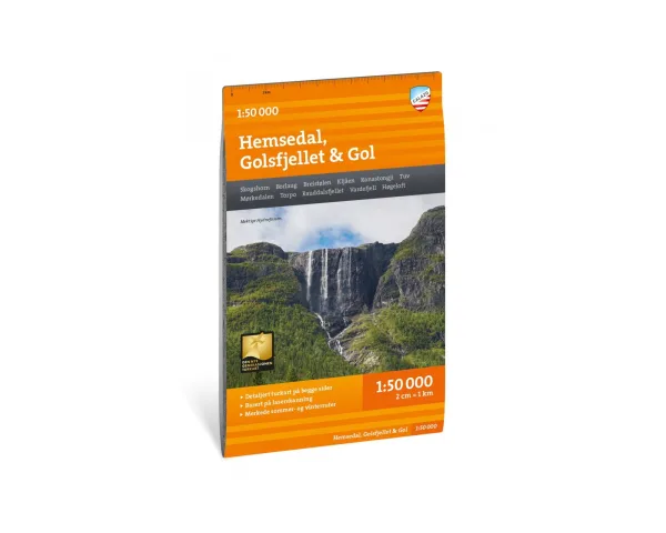 Turkart Hemsedal, Golsfjellet & Gol 1:50 000 matkakaart