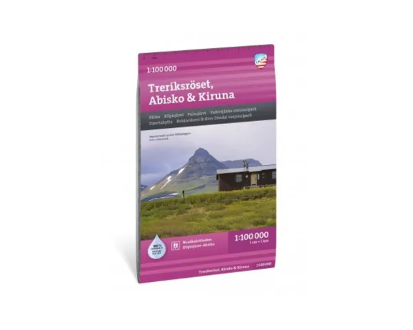 Treriksröset, Abisko & Kiruna 1:100 000 matkakaart