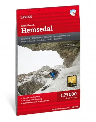 Høyfjellskart Hemsedal 1:25 000 matkakaart