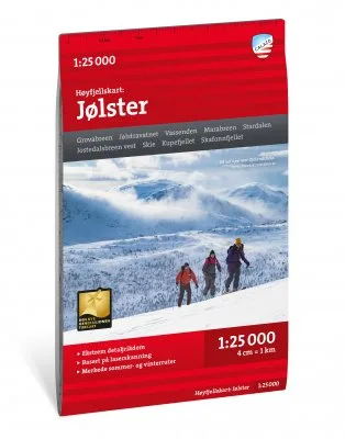 Høyfjellskart Jølster 1:25 000 matkakaart