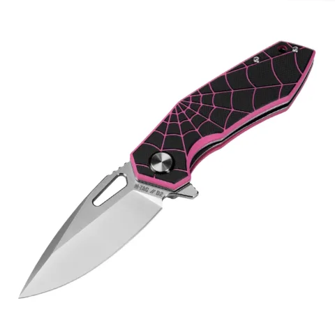 M-Tac Folding Knife Type 12 “Spider Web” Black/Pink/Steel