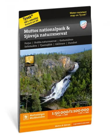 Muddus nationalpark & Sjávnja naturreservat 1:50 000 & 1:100 000 matkakaart