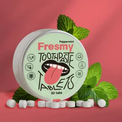 Fresmy piparmündi hambapastatabletid alumiiniumpurgis, 30 tk