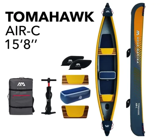 Aqua Marina 3-kohaline täispuhutav kajak/kanuu Tomahawk AIR-C 478x88 cm (2025)