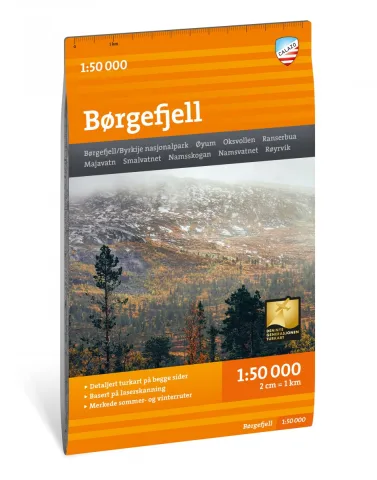 Turkart Børgefjell 1:50 000 matkakaart